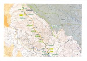 トレッキングコースの地図