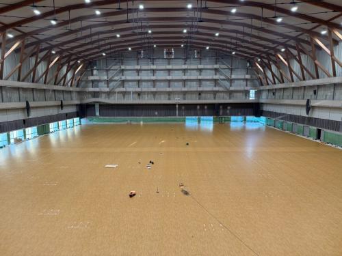 ドームアリーナライン施工前